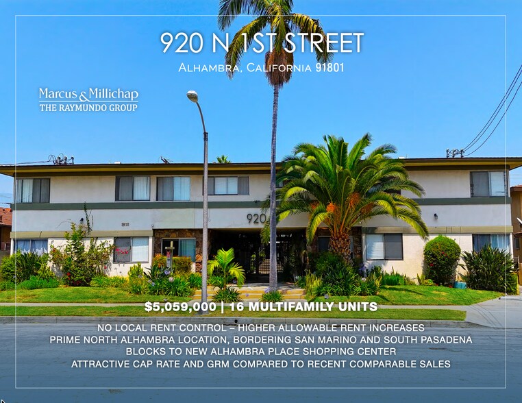 Primary Photo Of 920 N 1st, Alhambra Apartments For Sale
