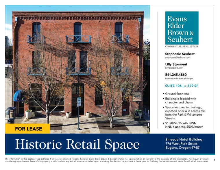 More Photos Of 776 W Park St, Eugene Storefront Retail Office For Lease