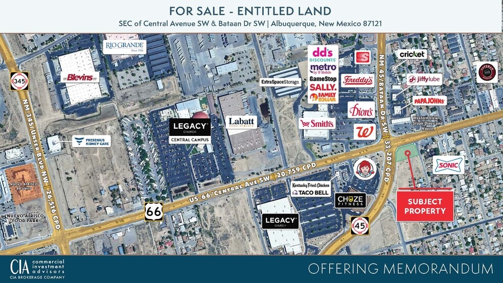 Primary Photo Of SEC of Central Avenue SW & Bataan Dr, Albuquerque Land For Sale