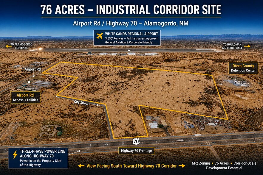 More Photos Of Hwy 70 Frontage w/dual access on Airport Rd, Alamogordo Land For Sale