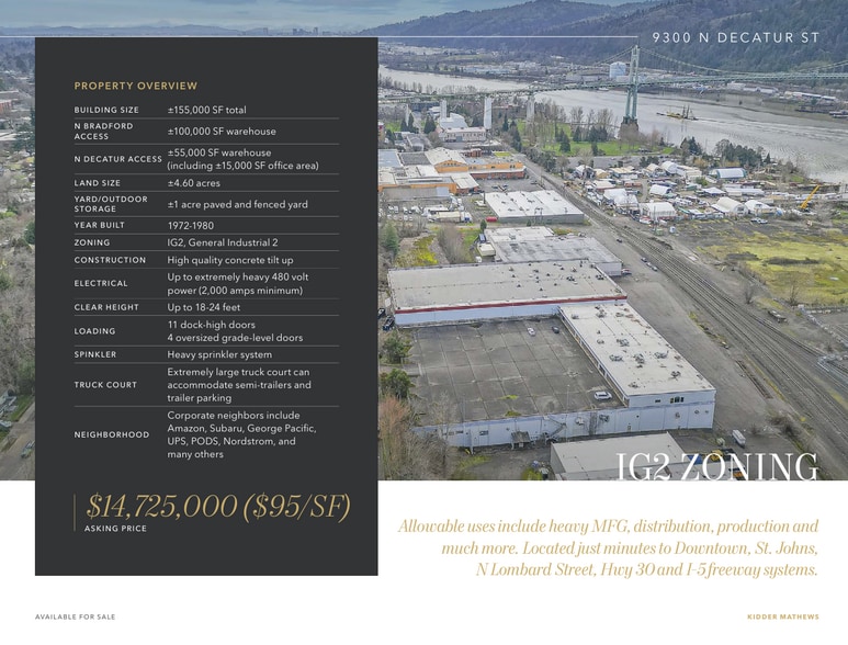 More Photos Of 9300 N Decatur St, Portland Warehouse For Sale