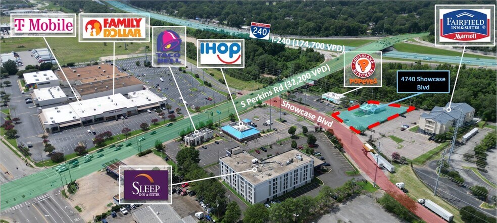 Primary Photo Of 4740 Showcase Blvd, Memphis Fast Food For Lease