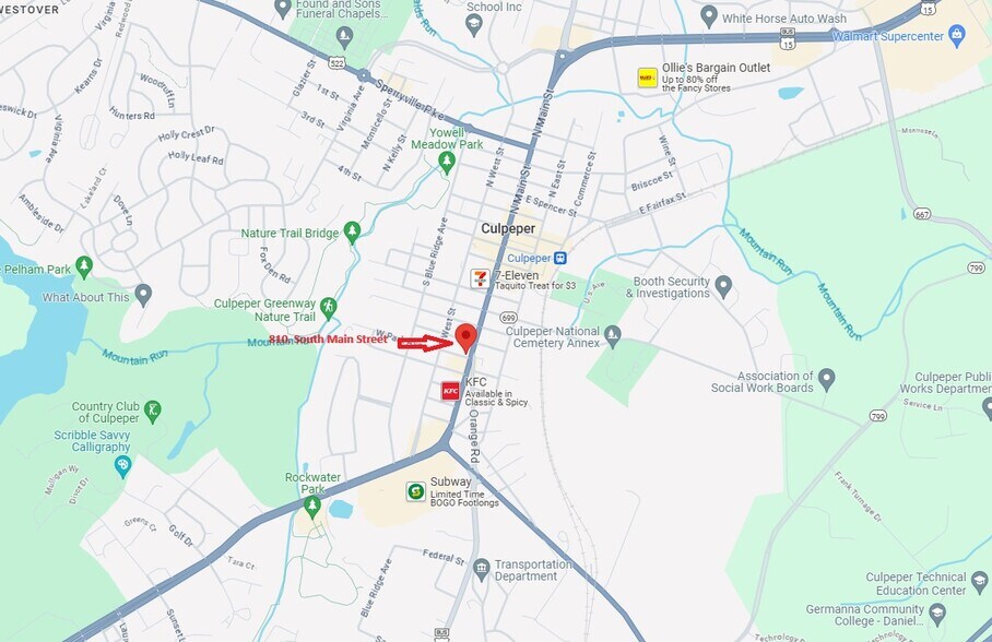 More Photos Of 810 S Main St, Culpeper Storefront Retail Office For Sale