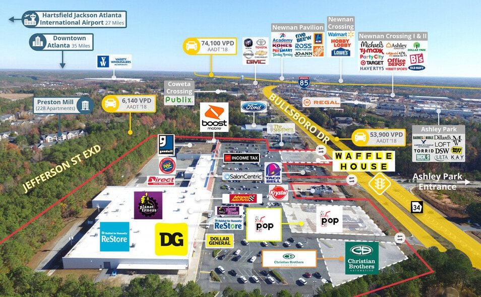 Primary Photo Of 216-230 Bullsboro Dr, Newnan Unknown For Lease