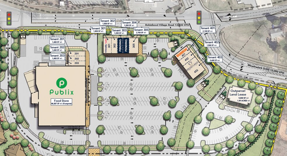 Robinhood Road Meadowlark Drive, WinstonSalem, NC 27106 Retail For