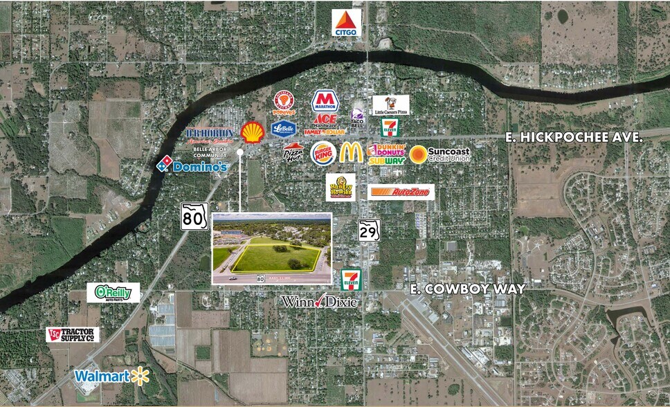More Photos Of W. Hickpochee Ave. and Shady Oaks Ave.,, LaBelle Land For Lease