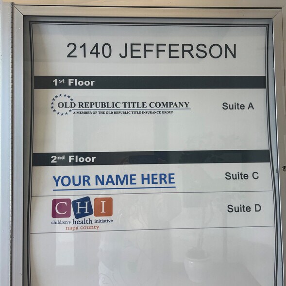 More Photos Of 2140 Jefferson St, Napa Office For Lease
