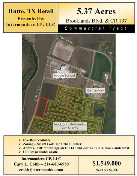 More Photos Of CR137 & Future Brooklands Blvd, Hutto Land For Sale
