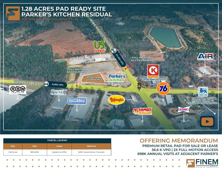 More Photos Of 3661 Mike Padgett Hwy, Augusta Land For Lease