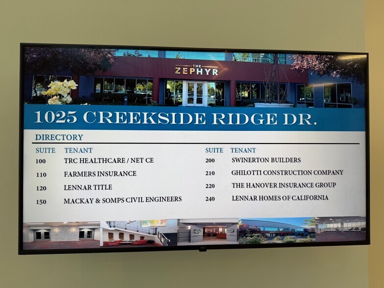 More Photos Of 1025 Creekside Ridge Dr, Roseville Office For Lease