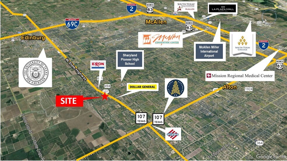 More Photos Of 6500 E State Highway 107, Palmhurst Land For Sale