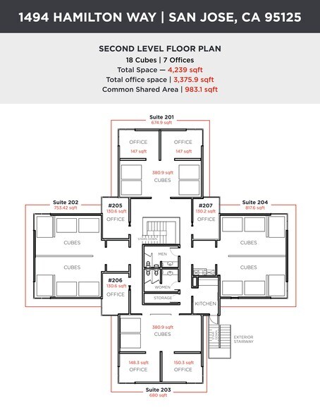 Primary Photo Of 1494 Hamilton Ave, San Jose Office For Lease