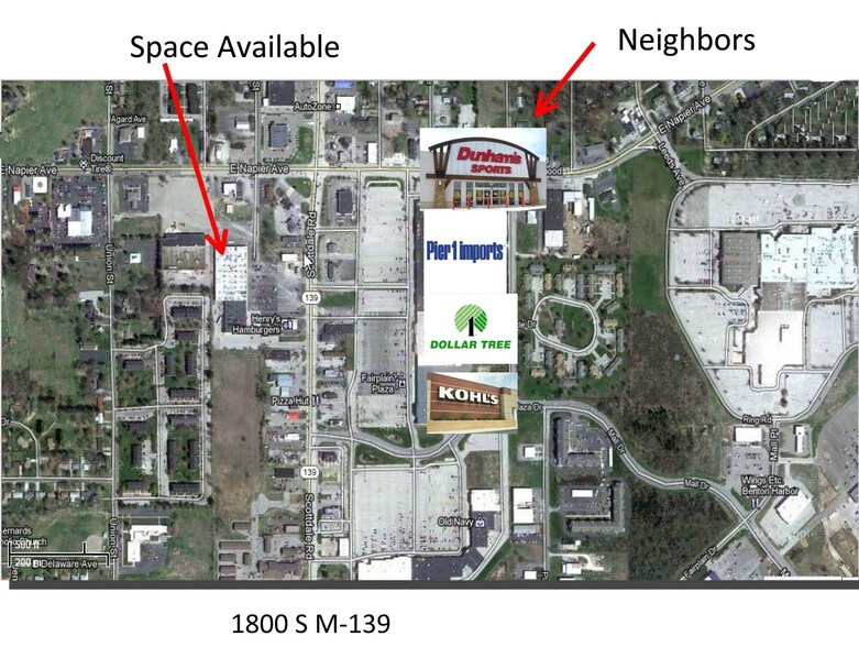 More Photos Of 1800 M-139, Benton Harbor Storefront For Lease