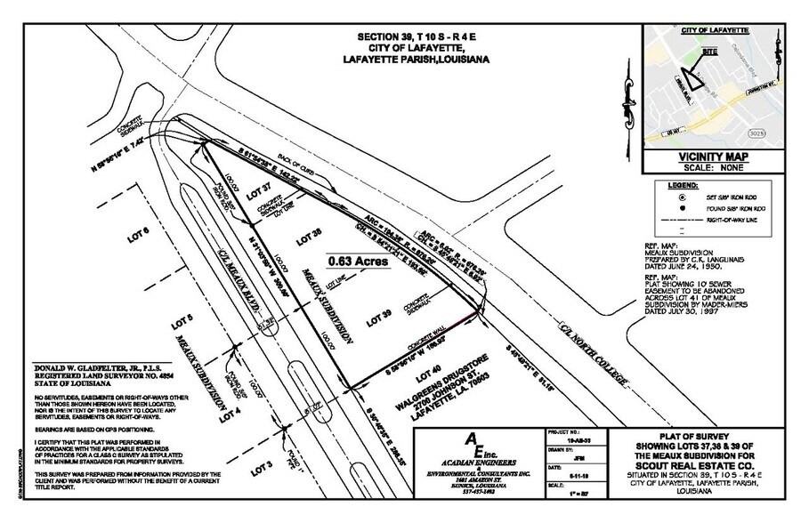 Primary Photo Of 106-108 Meaux Blvd, Lafayette Land For Lease