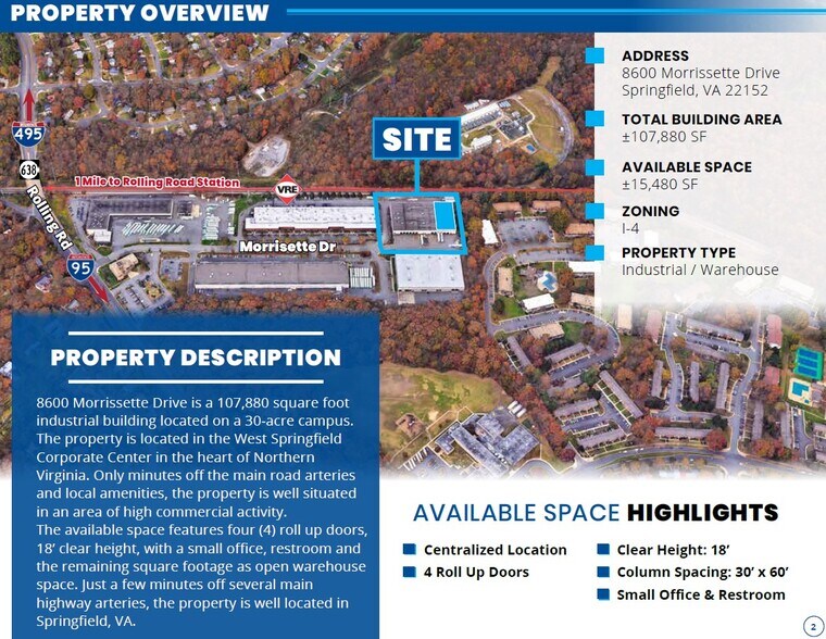 More Photos Of 8600 Morrissette Dr, Springfield Warehouse For Lease