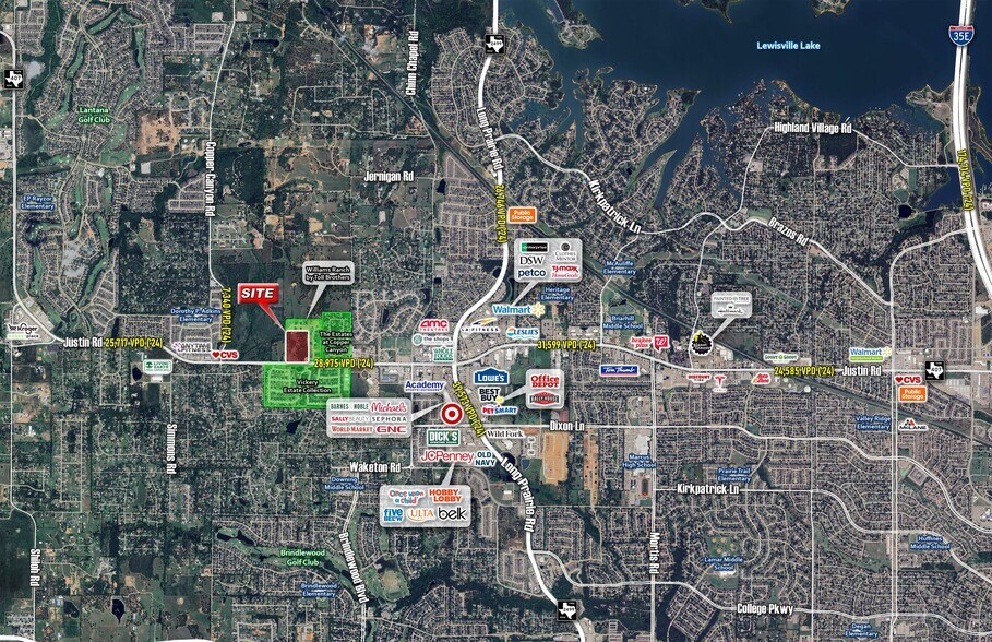 More Photos Of NWQ Justin Rd & Vickery Blvd, Copper Canyon Land For Sale