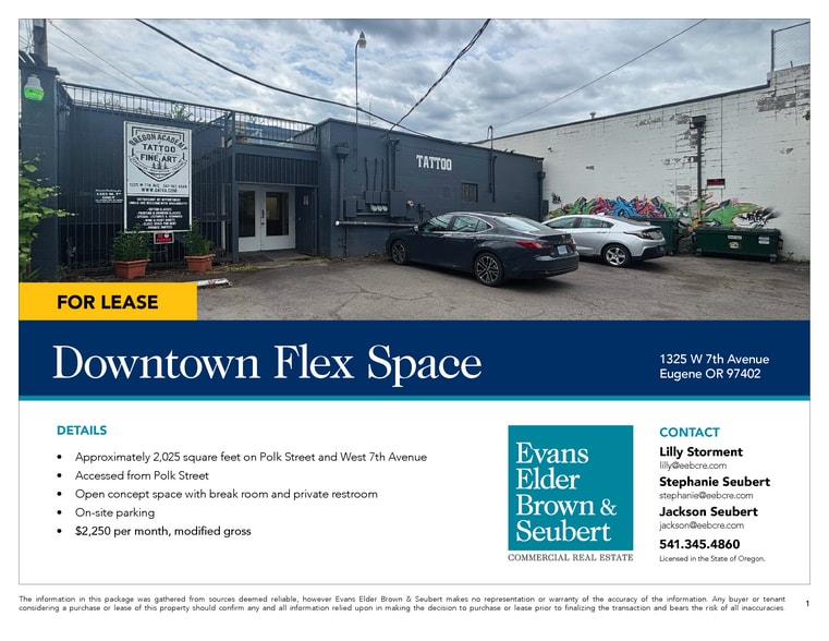 More Photos Of 1325 W 7th Ave, Eugene Storefront Retail Office For Lease