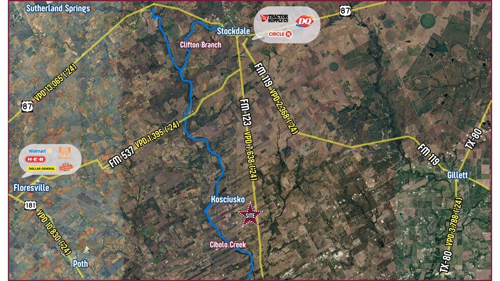 Primary Photo Of 223 County Road 236, Stockdale Land For Sale