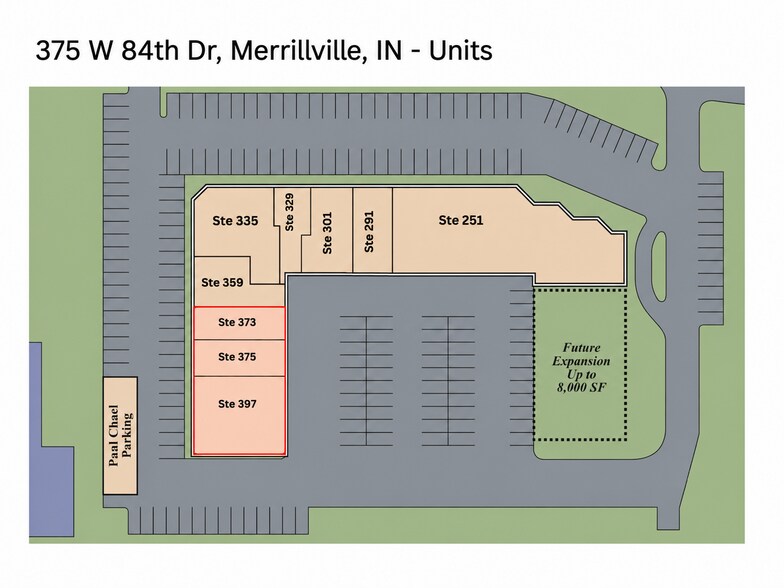 More Photos Of 251-397 W 84th Dr, Merrillville Flex For Lease