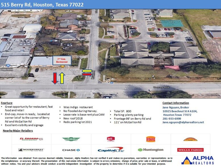More Photos Of 515 Berry Rd, Houston Freestanding For Lease