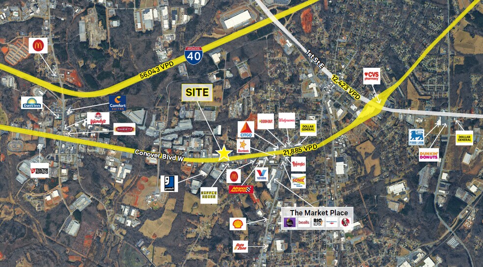 More Photos Of 814 Conover Blvd W, Conover Freestanding For Lease