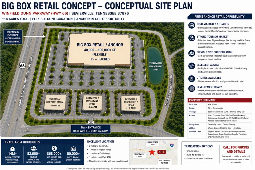 More Photos Of Winfield Dunn Pkwy & Alder Branch Rd, Sevierville Land For Lease