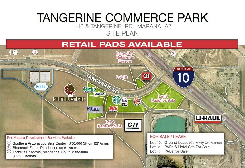 Primary Photo Of Tangerine & I-10, Marana Land For Sale