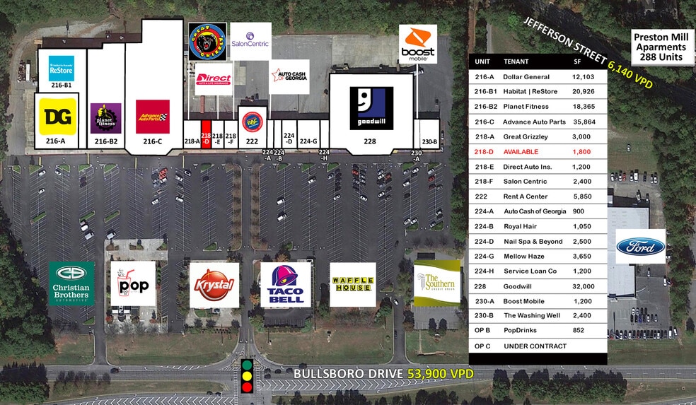 More Photos Of 216-230 Bullsboro Dr, Newnan Unknown For Lease