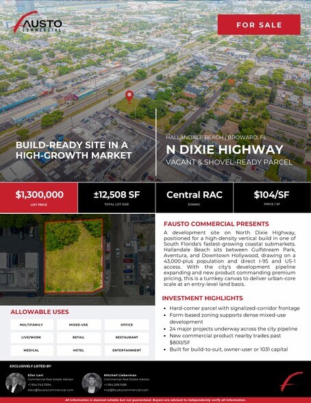 More Photos Of 137 N Dixie Hwy, Hallandale Beach Land For Sale
