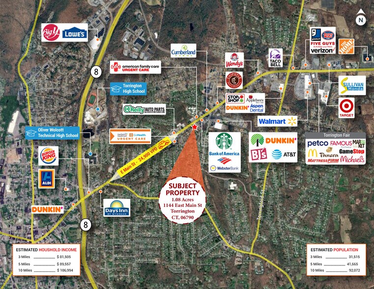 Primary Photo Of 1144 E Main St, Torrington Medical For Sale