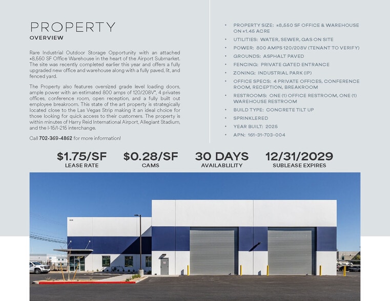 More Photos Of 6248 Annie Oakley Dr, Las Vegas Industrial For Lease