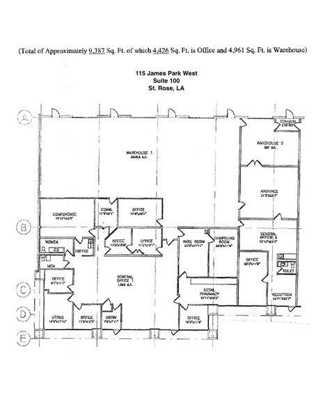 More Photos Of 115 James Dr W, Saint Rose Warehouse For Lease