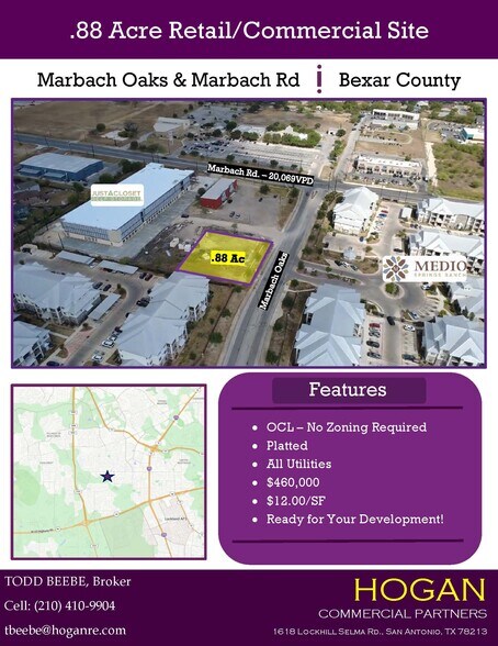 Primary Photo Of Marbach Oaks & Marbach Rd, San Antonio Land For Sale
