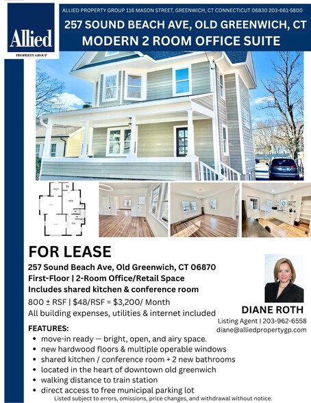 More Photos Of 257 Sound Beach Ave, Old Greenwich Office For Lease