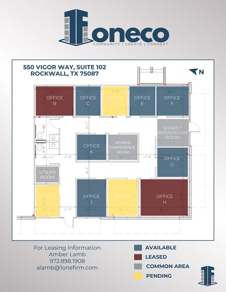 More Photos Of 550 Vigor Way, Suite 102 way, Rockwall Coworking Space