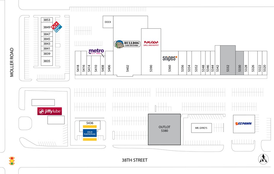 More Photos Of 5318-5444 W 38th St, Indianapolis Unknown For Lease