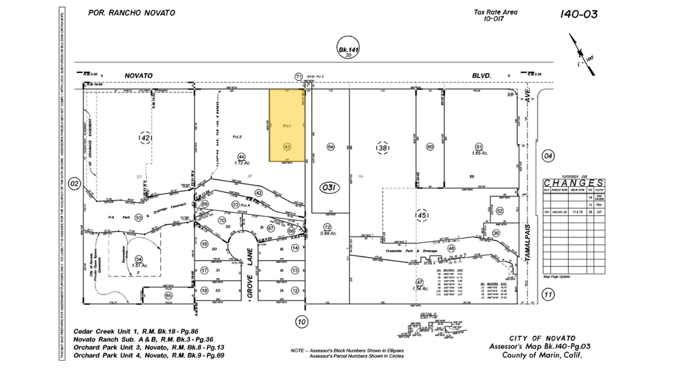 More Photos Of 1723 Novato Blvd, Novato Land For Sale