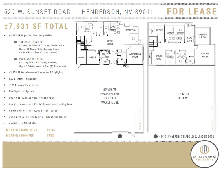 More Photos Of 529 W Sunset Rd, Henderson Distribution For Lease