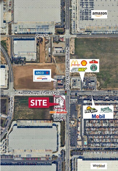 More Photos Of SWC Ramona Expressway & N Perris Blvd. @ Perris Blvd, Perris Land For Lease