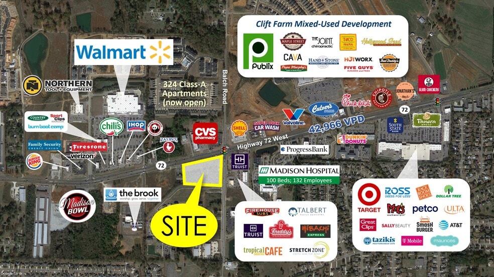 More Photos Of Highway 72 & Balch Road, Madison Land For Lease