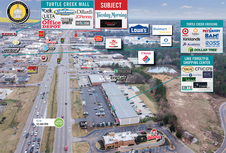More Photos Of 6062 Hwy 98 W, Hattiesburg Freestanding For Lease