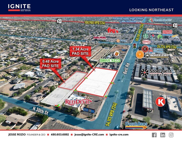 More Photos Of NEC Bell Rd @ 30th St., Phoenix Land For Lease