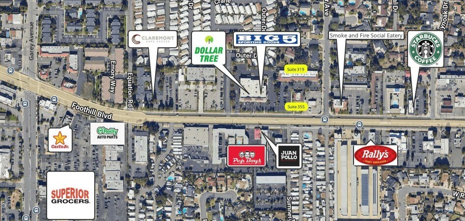 More Photos Of 305-355 E Foothill Blvd, Pomona Unknown For Lease