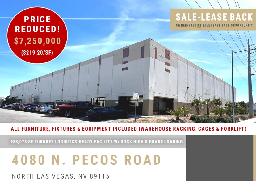 Primary Photo Of 4080 N Pecos Rd, Las Vegas Warehouse For Sale