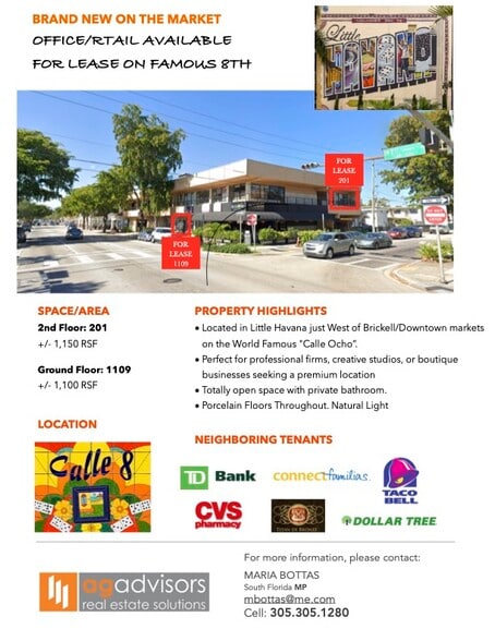 Primary Photo Of 1101-1111 SW 8th St, Miami Storefront Retail Office For Lease
