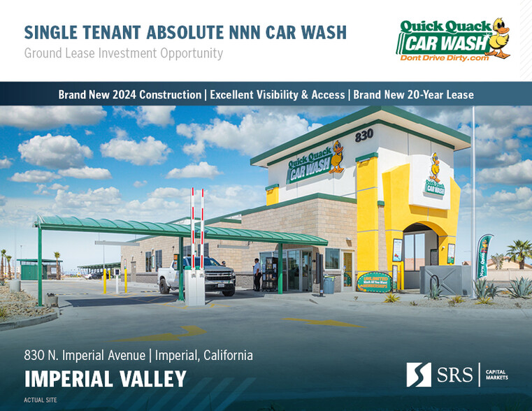 Primary Photo Of 830 N Imperial Ave, Imperial Carwash For Sale