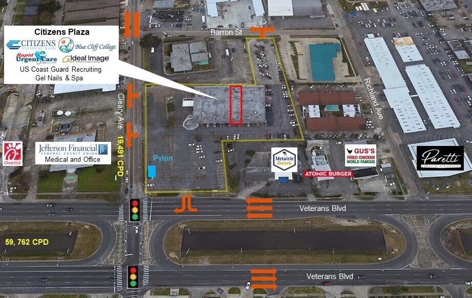 More Photos Of 3908 Veterans Memorial Blvd, Metairie General Retail For Sale