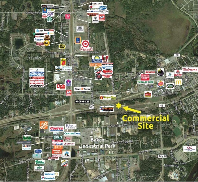 More Photos Of SE Corner Of Hwy 210 And Cypress Drive, Baxter Land For Sale