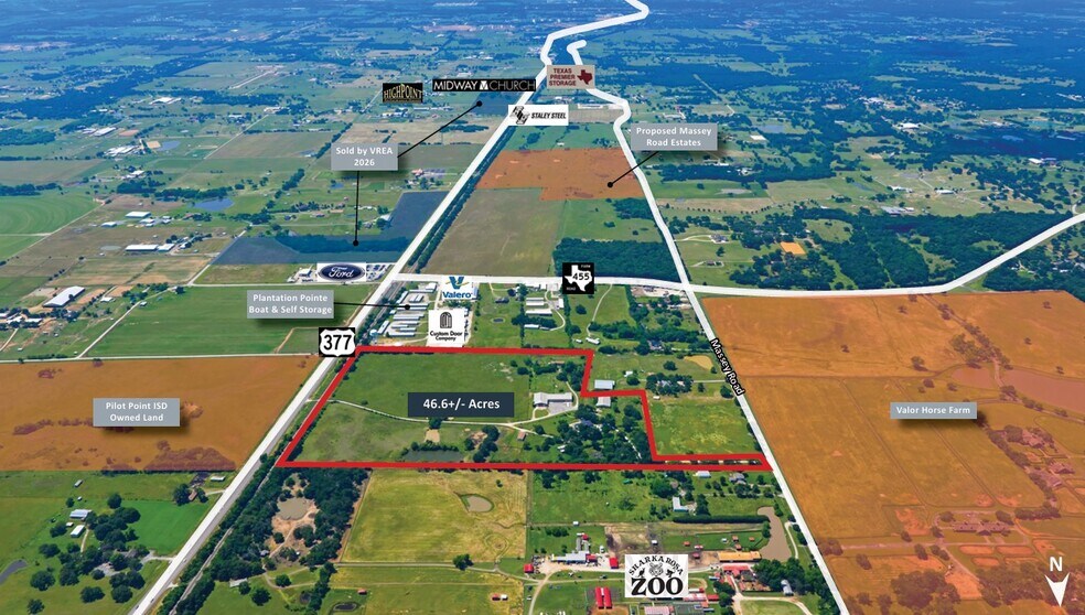 Primary Photo Of 11470 Massey Road, Pilot Point Land For Sale