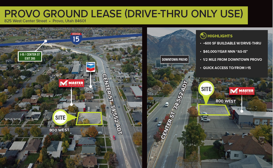 Primary Photo Of 825 W Center St, Provo Land For Lease